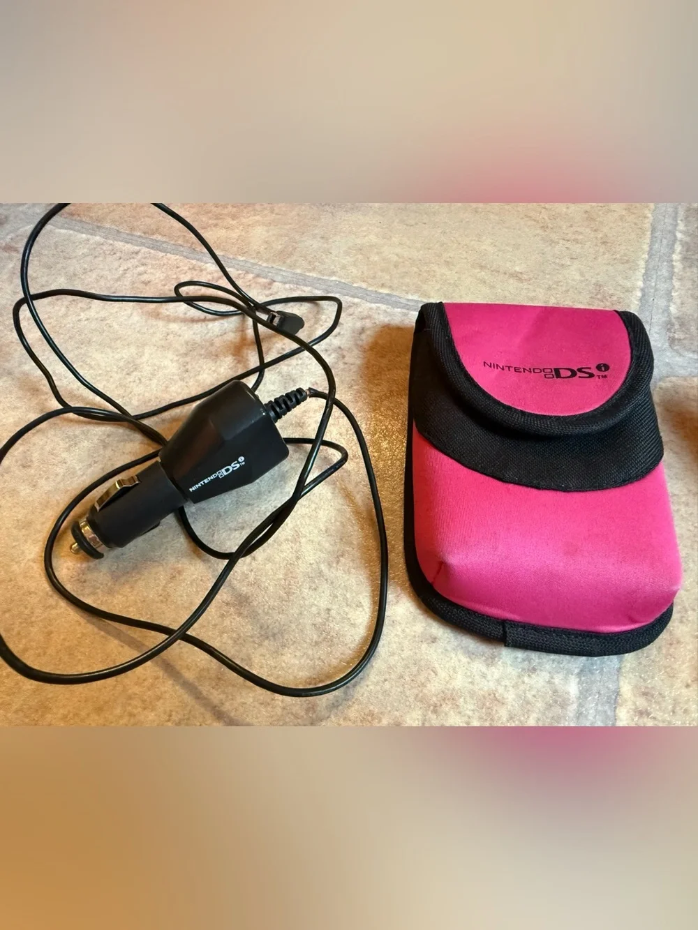 Nintendo DS Lite Pink Handheld with Matching Stylus and Pouch